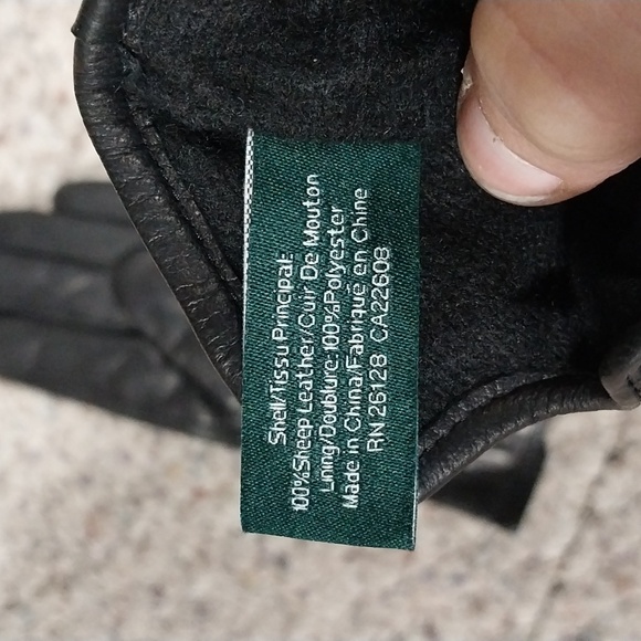 Ralph Lauren Black Sheep Leather Gloves With Lining - Picture 4 of 4